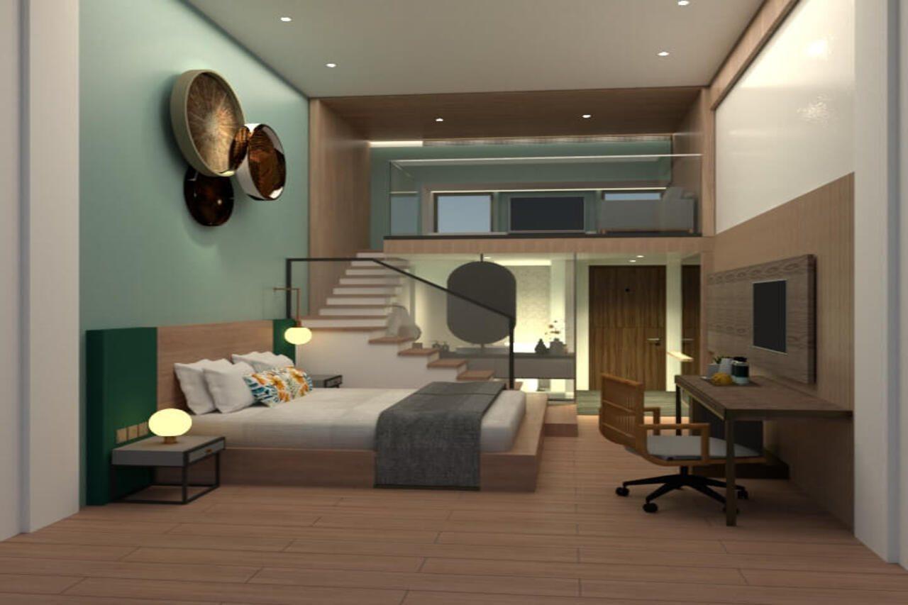 Отель The Botanica Sanctuary Пунчак Экстерьер фото 3D rendering of a hotel room